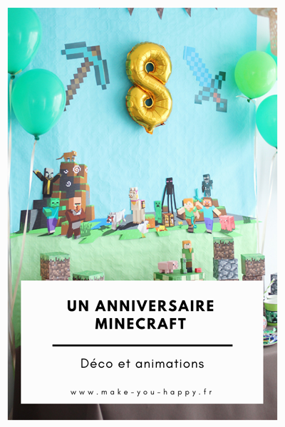 Ballon Minecraft AnniversaireDécoration de Fête d'anniversaire